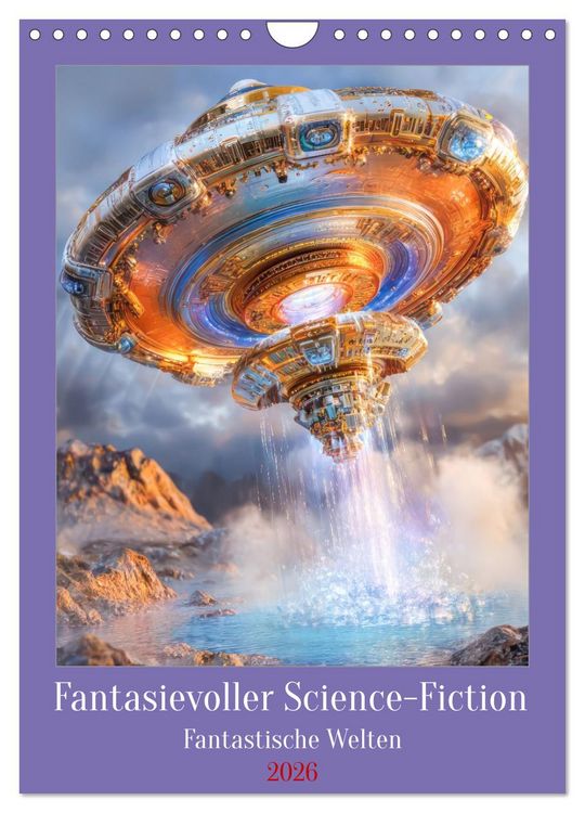 Produktbild: Fantasievoller Science-Fiction - Fantastische Welten (Wandkalender 2026 DIN A4 hoch), CALVENDO Monatskalender