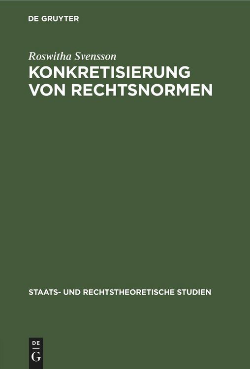 Produktbild: Konkretisierung von Rechtsnormen