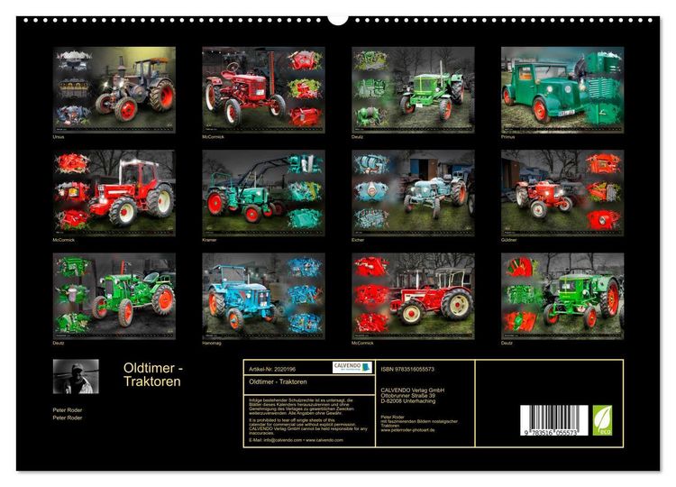 Produktbild: Oldtimer - Traktoren (hochwertiger Premium Wandkalender 2026 DIN A2 quer), Kunstdruck in Hochglanz