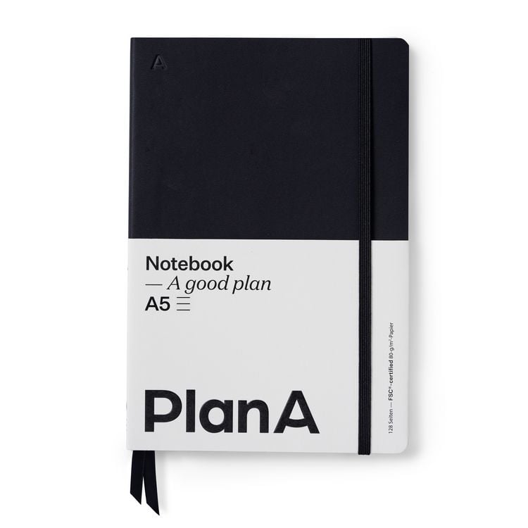 Produktbild: Notizbuch A5 Softcover Liniert Midnight Black
