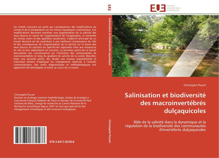 Produktbild: Salinisation et biodiversit&eacute; des macroinvert&eacute;br&eacute;s dul&ccedil;aquicoles