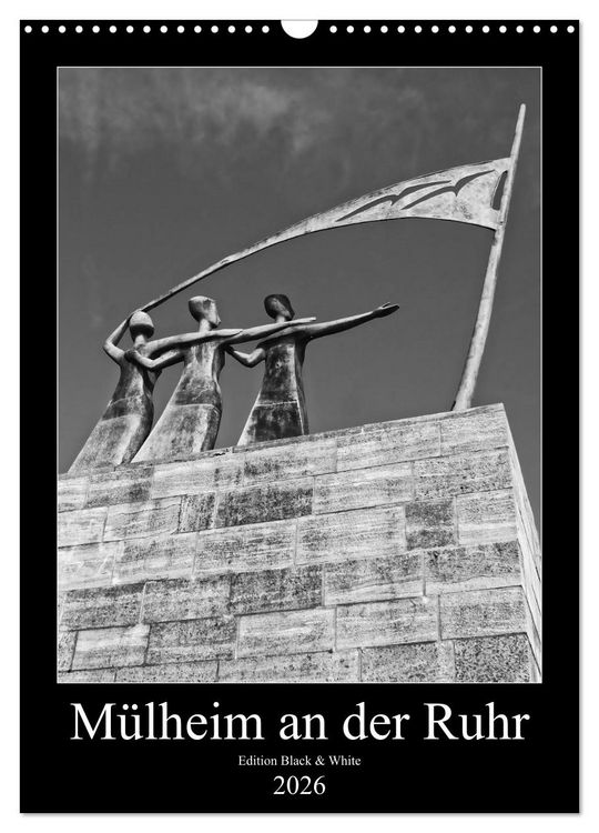 Produktbild: M&uuml;lheim an der Ruhr Edition Black & White 2026 (Wandkalender 2026 DIN A3 hoch), CALVENDO Monatskalender