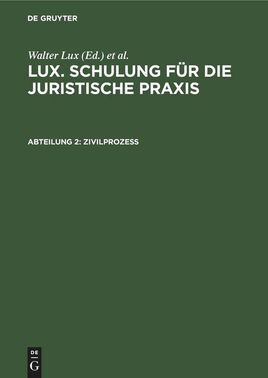 Produktbild: Zivilproze&szlig;