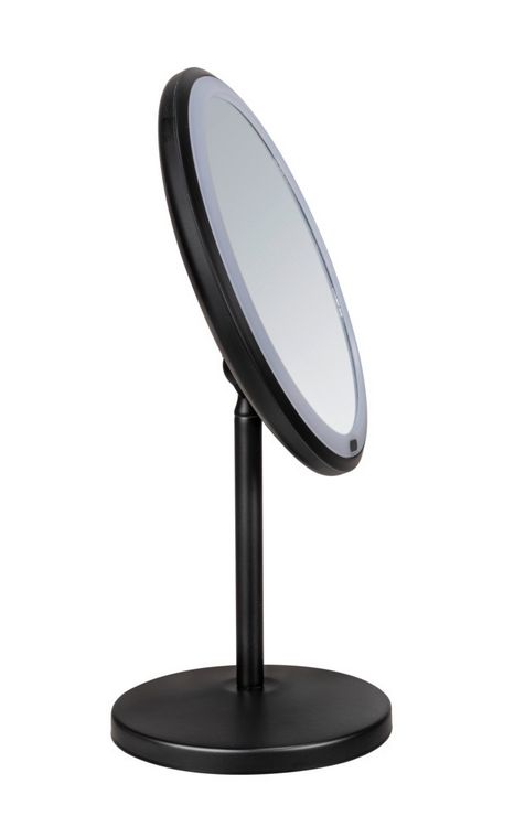 Produktbild: LED Stand-Kosmetikspiegel Mod. Onno Schwarz, mit Touch-Funktion