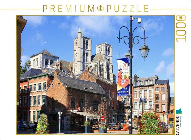 Produktbild: CALVENDO Puzzle Huy in Belgien, Blick zur Stiftskirche Notre-Dame | 1000 Teile Lege-Gr&ouml;&szlig;e 64x48cm Foto-Puzzle f&uuml;r gl&uuml;ckliche Stunden