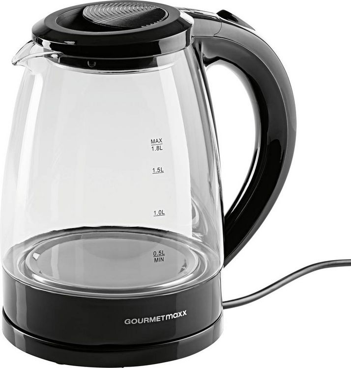 Produktbild: GourmetMaxx Wasserkocher Schwarz Fassungsverm&ouml;gen: 1.8l