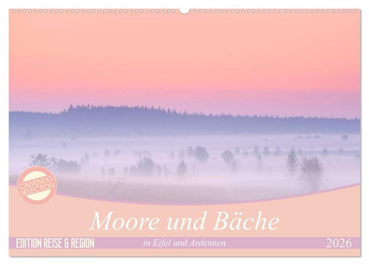 Produktbild: Moore und B&auml;che in Eifel und Ardennen (Wandkalender 2026 DIN A2 quer), CALVENDO Monatskalender