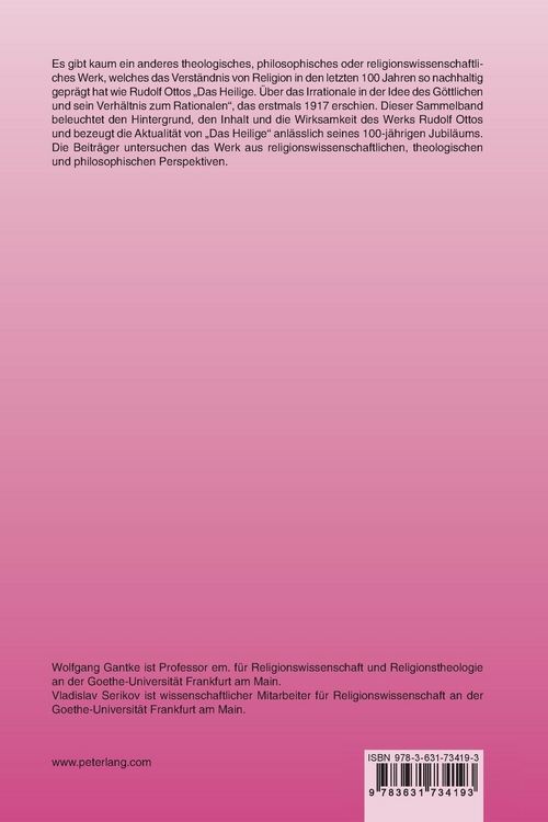 Produktbild: 100 Jahre &laquo;Das Heilige&raquo;