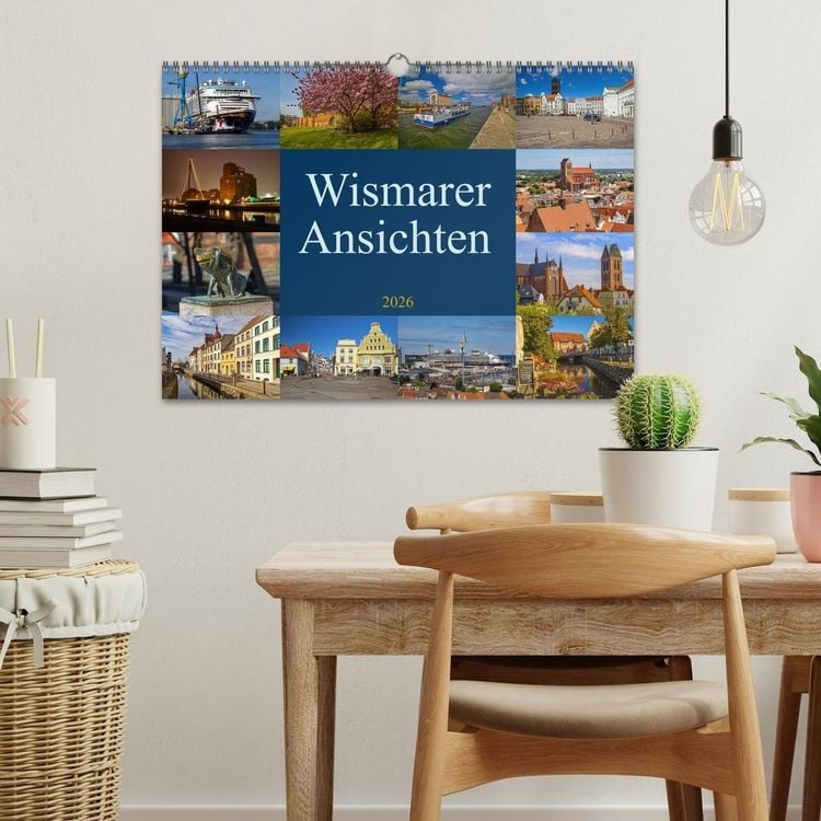 Produktbild: Wismarer Ansichten 2026 (Wandkalender 2026 DIN A3 quer), CALVENDO Monatskalender
