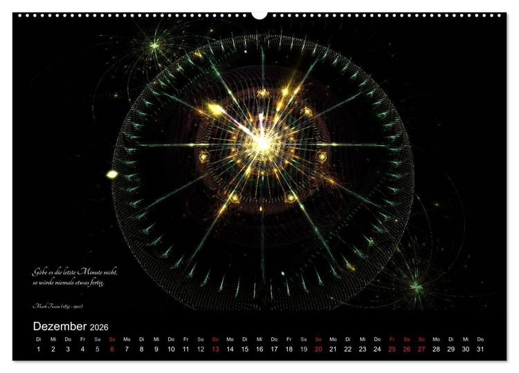 Produktbild: Zeit 2026 - Grafiken und Zitate (hochwertiger Premium Wandkalender 2026 DIN A2 quer), Kunstdruck in Hochglanz