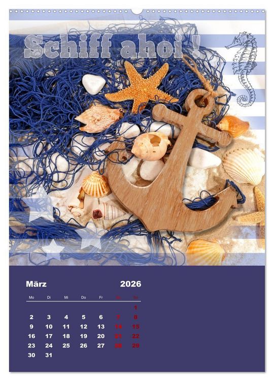Produktbild: Geschenke vom Meer (Wandkalender 2026 DIN A2 hoch), CALVENDO Monatskalender