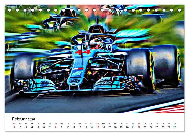 Produktbild: K&ouml;nigsklasse FORMEL 1 (Tischkalender 2026 DIN A5 quer), CALVENDO Monatskalender