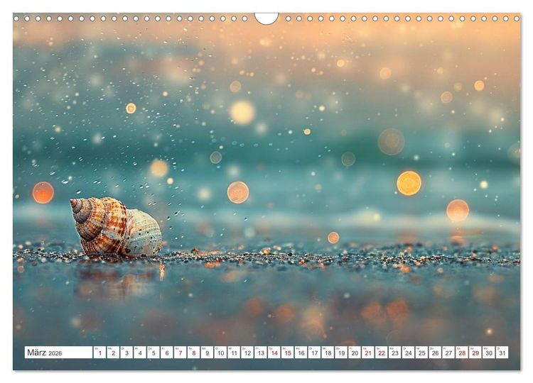 Produktbild: Sandgefl&uuml;ster und Muschelzauber (Wandkalender 2026 DIN A3 quer), CALVENDO Monatskalender
