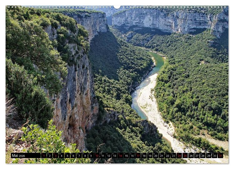 Produktbild: Ard&egrave;che, Grand Canyon Europas (Wandkalender 2026 DIN A2 quer), CALVENDO Monatskalender