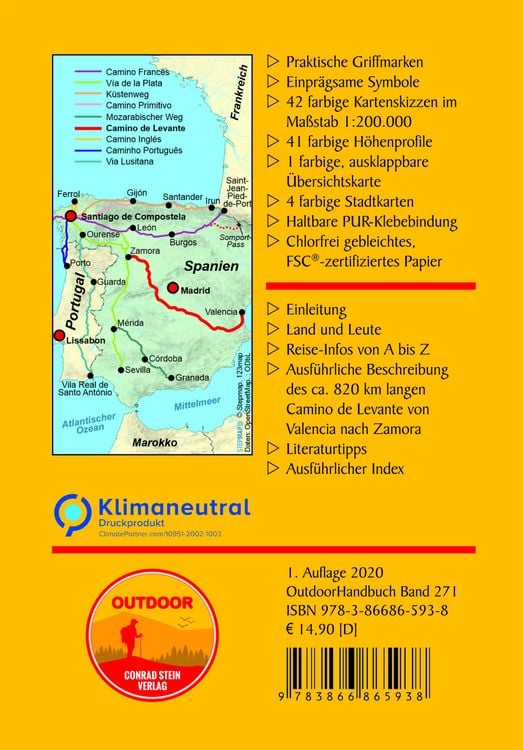 Produktbild: Spanien: Jakobsweg Camino de Levante von Valencia nach Zamora