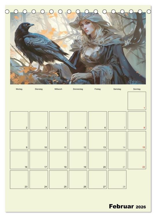 Produktbild: Im Zauberwald. Mystische Fabelwesen (Tischkalender 2026 DIN A5 hoch), CALVENDO Monatskalender