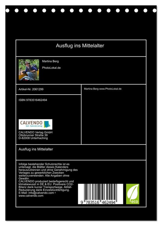 Produktbild: Ausflug ins Mittelalter (Tischkalender 2026 DIN A5 hoch), CALVENDO Monatskalender