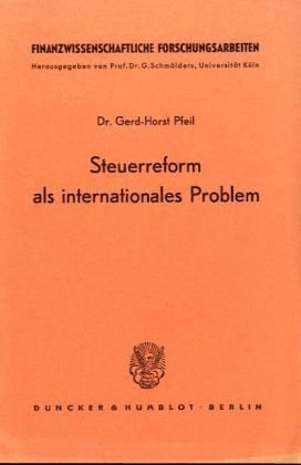 Produktbild: Steuerreform als internationales Problem