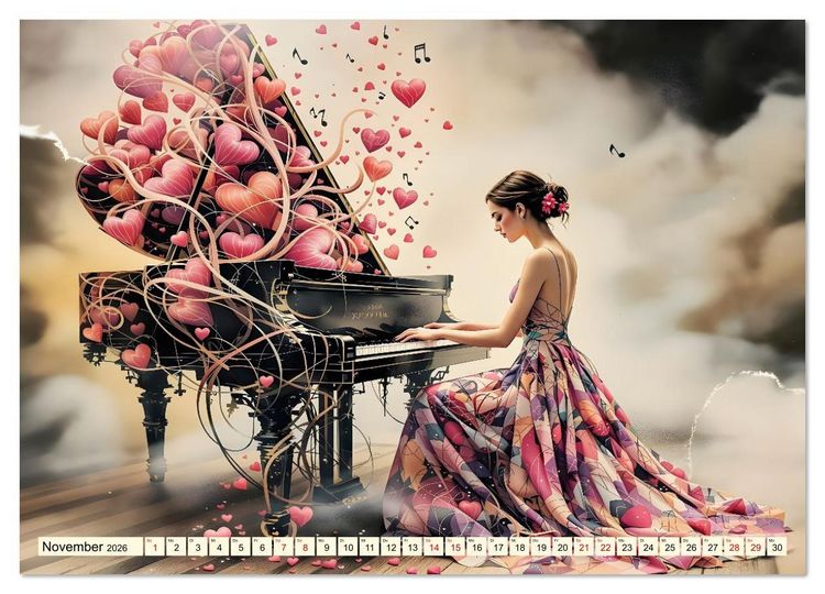 Produktbild: Piano der Tr&auml;ume (Wandkalender 2026 DIN A3 quer), CALVENDO Monatskalender