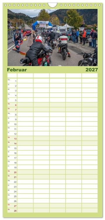 Produktbild: Familienplaner 2027 - Motorr&auml;der am Jochpass mit 5 Spalten (Wandkalender, 21 x 45 cm) CALVENDO