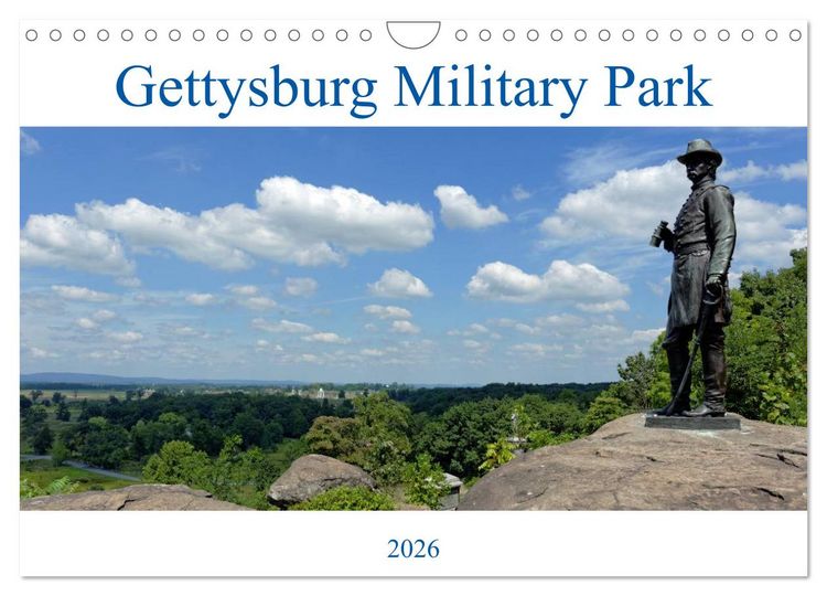 Produktbild: Gettysburg Military Park (Wandkalender 2026 DIN A4 quer), CALVENDO Monatskalender