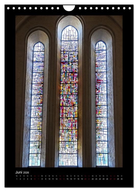 Produktbild: Kirchenfenster - Sakrale Glaskunst (Wandkalender 2026 DIN A4 hoch), CALVENDO Monatskalender