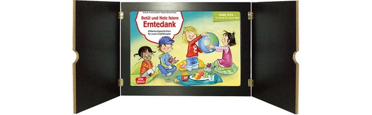 Produktbild: Bet&uuml;l und Nele feiern Erntedank. Kamishibai Bildkartenset.