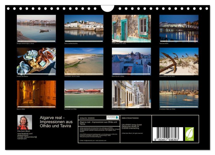 Produktbild: Algarve real - Impressionen aus Olh&atilde;o und Tavira (Wandkalender 2026 DIN A4 quer), CALVENDO Monatskalender