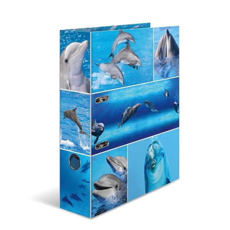 Produktbild: HERMA Motivordner Animals Motiv Delfine DIN A4 R&uuml;ckenbreite 7cm