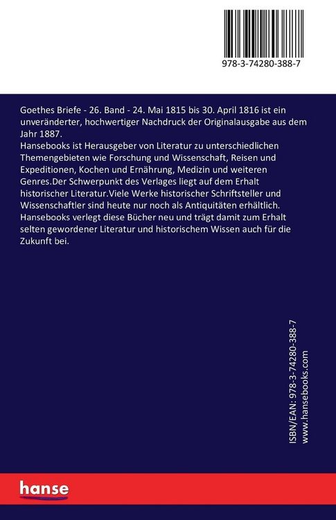 Produktbild: Goethes Briefe