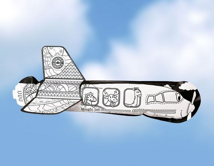 Produktbild: Paul G&uuml;nther 1590 - MAGIC JET, Aufblasbares Ausmalbild, Anmalen, aufblasen, fliegen!