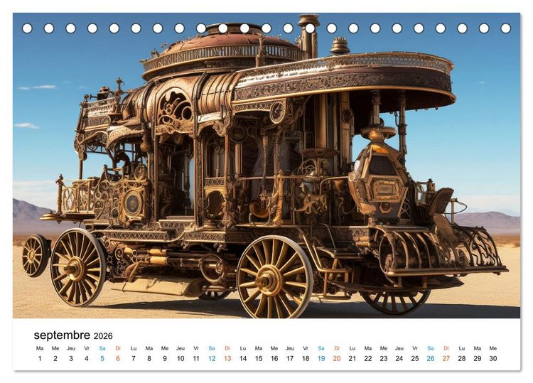 Produktbild: M&eacute;caniques fantastiques (Calendrier de bureau 2026 DIN A5 vertical), CALVENDO calendrier mensuel