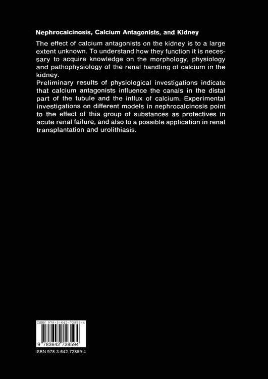 Produktbild: Nephrocalcinosis Calcium Antagonists and Kidney