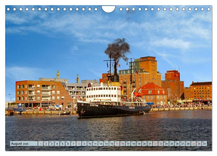 Produktbild: Dampfeisbrecher Stettin - Auf Besuch in der Hansestadt Wismar (Wandkalender 2026 DIN A4 quer), CALVENDO Monatskalender