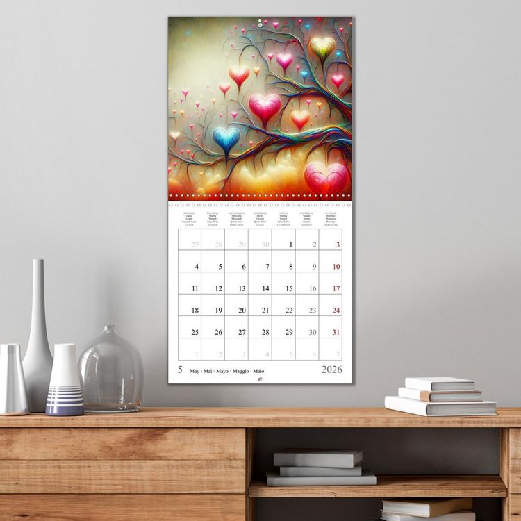 Produktbild: Branches du c&oelig;ur (Calendrier mural carr&eacute; 2026 30x30 cm) Calendrier double avec une page pour vos prises de notes