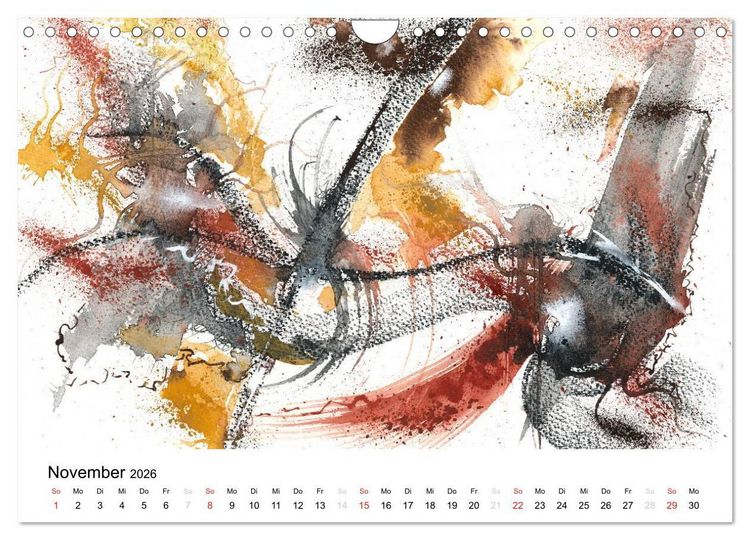Produktbild: Abstrakte Aquarelle (Wandkalender 2026 DIN A4 quer), CALVENDO Monatskalender