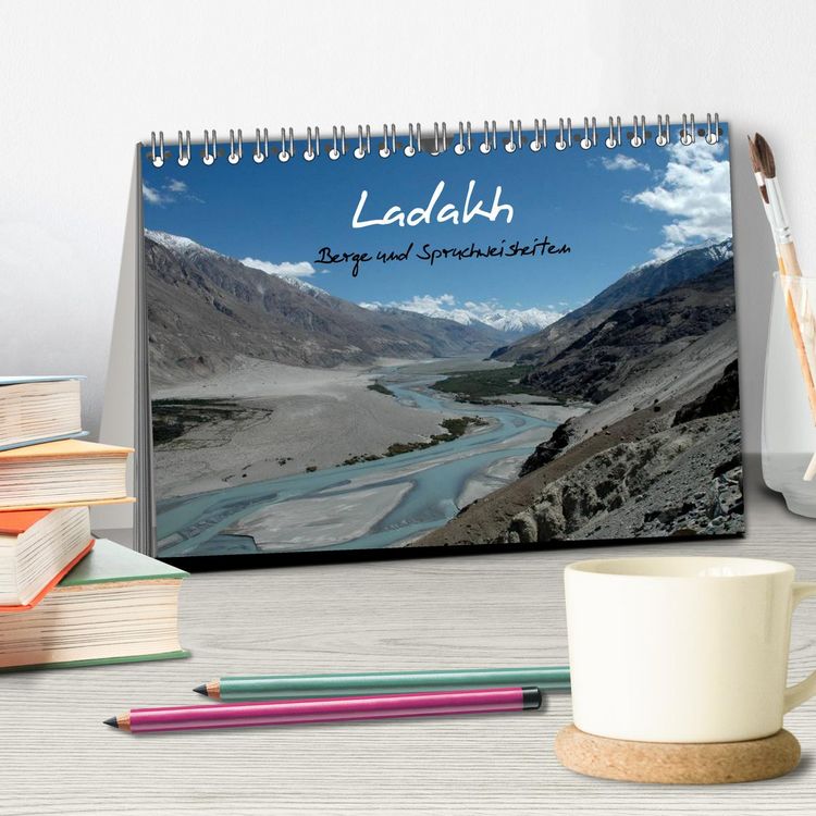 Produktbild: Ladakh, Berge und Spruchweisheiten (Tischkalender 2026 DIN A5 quer), CALVENDO Monatskalender