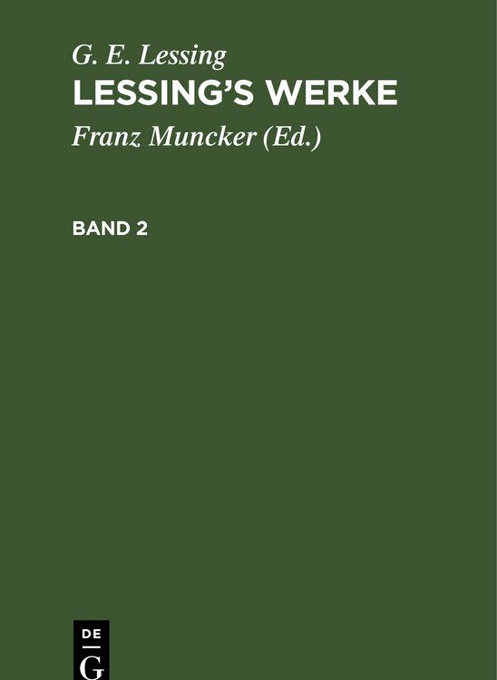 Produktbild: Lessing&rsquo;s Werke. Band 2
