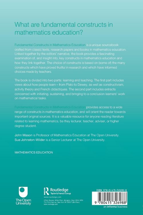 Produktbild: Fundamental Constructs in Mathematics Education