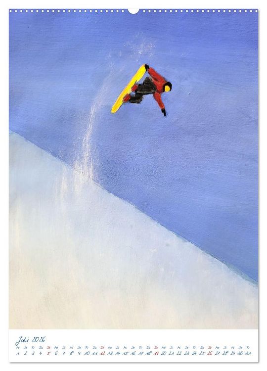 Produktbild: Powder Passion - Snowboardkunst im H&ouml;henrausch (Wandkalender 2026 DIN A2 hoch), CALVENDO Monatskalender