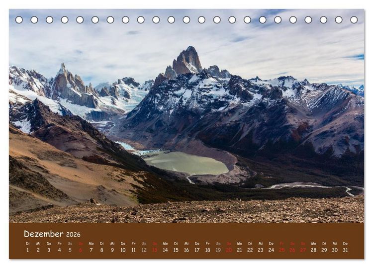 Produktbild: Patagonien 2026 - Traumziel in den Anden (Tischkalender 2026 DIN A5 quer), CALVENDO Monatskalender