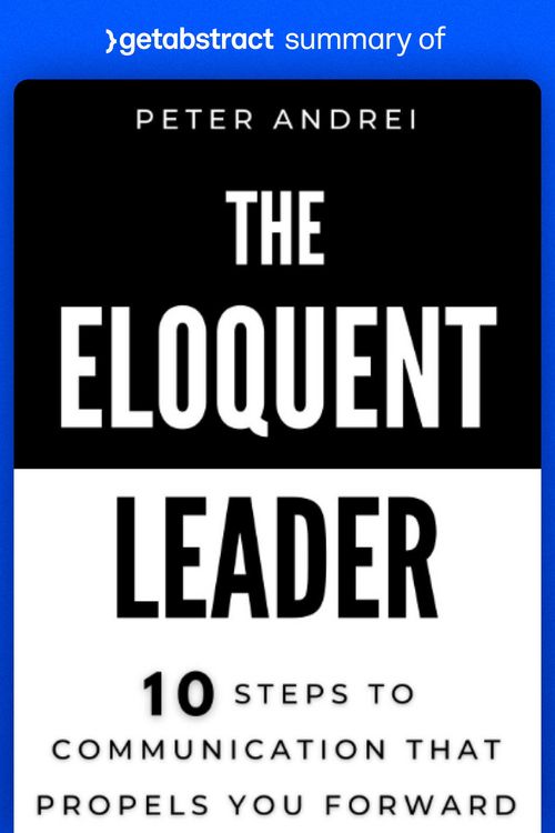 Produktbild: Summary of The Eloquent Leader by Peter Andrei