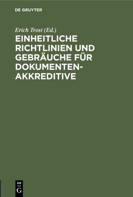 Produktbild: Einheitliche Richtlinien und Gebr&auml;uche f&uuml;r Dokumentenakkreditive