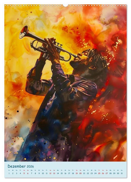 Produktbild: Die Farben der Musik (hochwertiger Premium Wandkalender 2026 DIN A2 hoch), Kunstdruck in Hochglanz