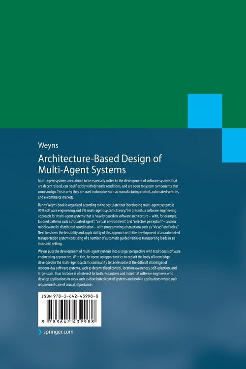 Produktbild: Architecture-Based Design of Multi-Agent Systems