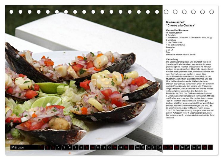 Produktbild: PERU - Kulinarisch (Tischkalender 2026 DIN A5 quer), CALVENDO Monatskalender