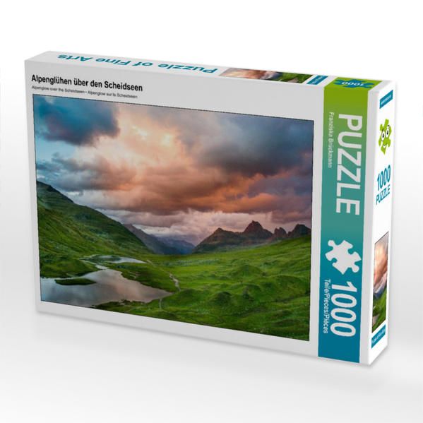 Produktbild: CALVENDO Puzzle Alpengl&uuml;hen &uuml;ber den Scheidseen | 1000 Teile Lege-Gr&ouml;&szlig;e 64x48cm Foto-Puzzle f&uuml;r gl&uuml;ckliche Stunden