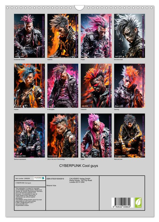 Produktbild: CYBERPUNK Cool guys (Wall Calendar 2026 DIN A3 portrait), CALVENDO 12 Month Wall Calendar