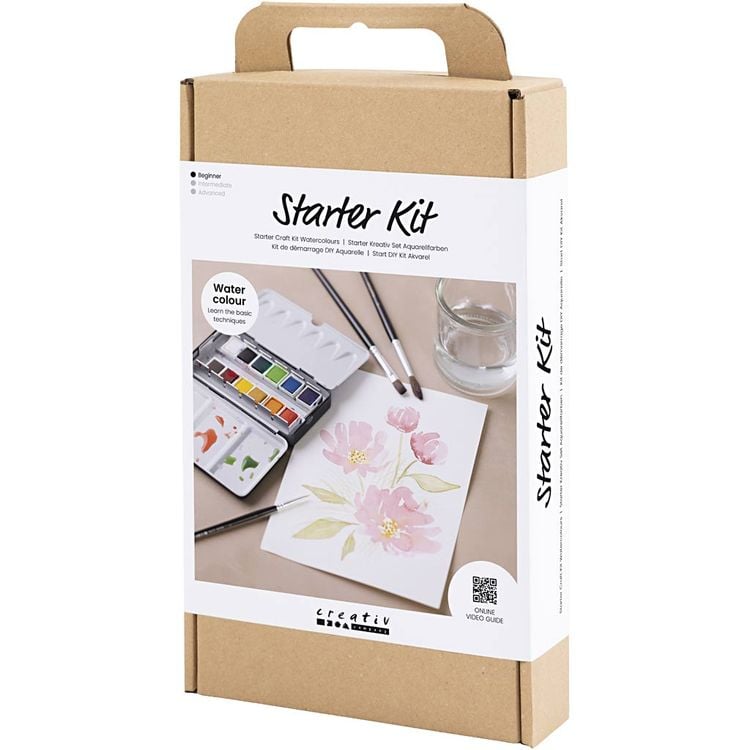 Produktbild: Creativ Company DIY Sets Malen Starter Kreativ Set Aquarellfarben, Kreativ Box
