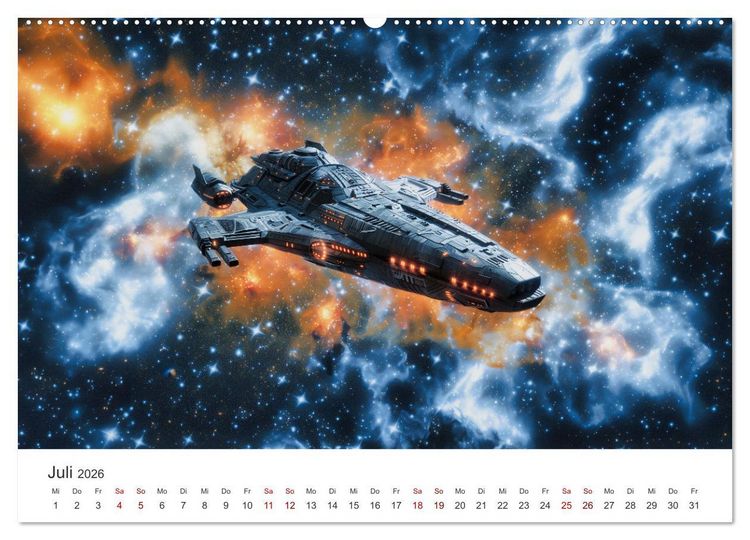 Produktbild: Sternenreisen - Ein kosmischer Kalender (hochwertiger Premium Wandkalender 2026 DIN A2 quer), Kunstdruck in Hochglanz